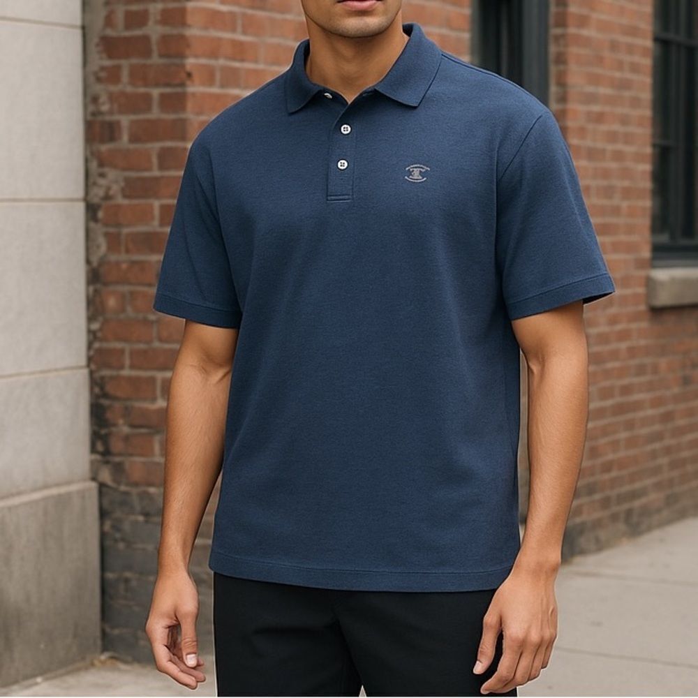 Beverly Hills Polo Club Modern Fit Polo Shirt Navy Blue Sz 3XL